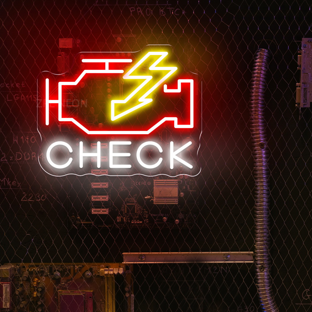 Check Engine Neon Sign Led Lig - đánh giá và giá Auto Repair Shop Signs