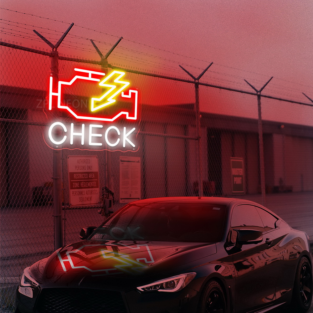 Check Engine Neon Sign Led Lig - đánh giá và giá Auto Repair Shop Signs