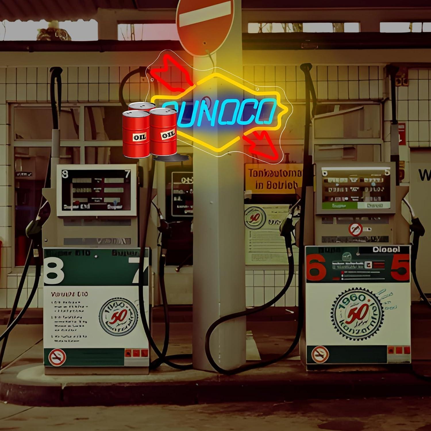 Gas Station Neon Sign Oil USB  - đánh giá và giá Auto Repair Shop Signs