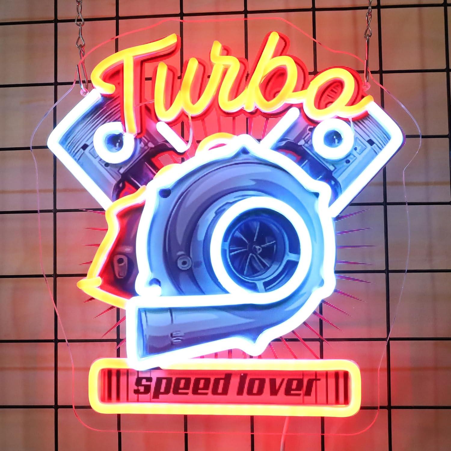 Turbo Engine Neon Sign Dimmabl - đánh giá và giá Auto Repair Shop Signs